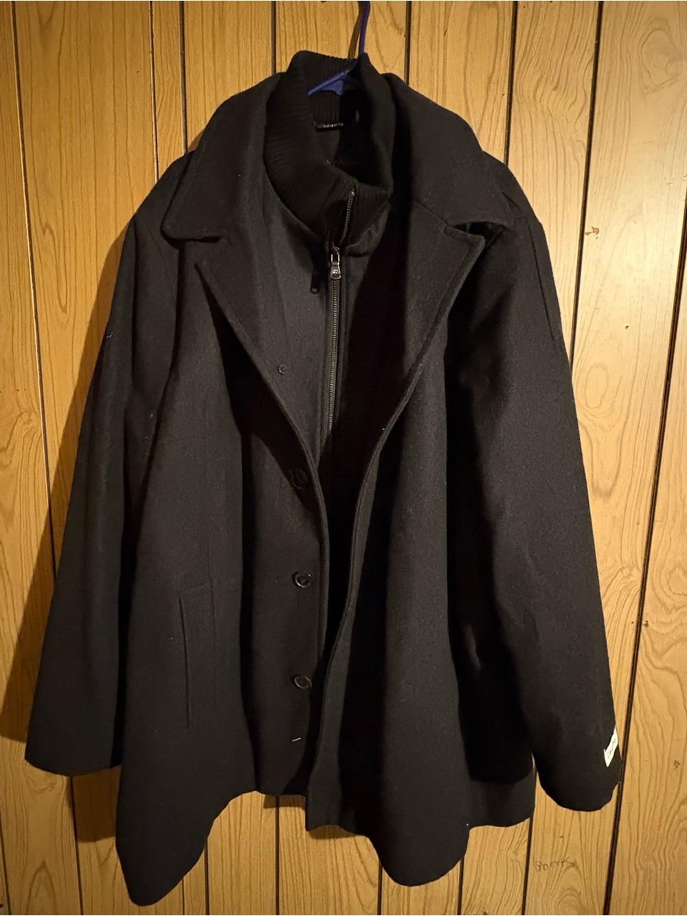 Calvin Klein Pea Coat in Black